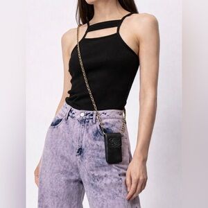 Authentic Vintage Chanel Caviar Leather CC Mini Crossbody Pouch